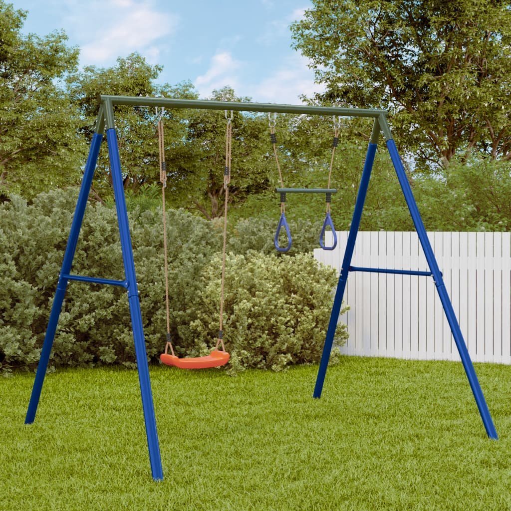 vidaXL vidaXL Ogrodowy plac zabaw z huśtawką i trapezem