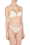 Majtki damskie - Emporio Armani Damskie wieczne koronkowe stringi, Jogurt, S - miniaturka - grafika 1