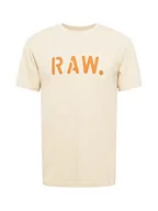 Koszulki męskie - G-STAR RAW Stencil Raw T-shirt męski, beżowy (Brown Rice D22205-336-d309), XS - miniaturka - grafika 1