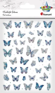 Naklejki foliowe Motyle niebieskie i holograficzne - Titanum - Szkolne artykuły papiernicze - miniaturka - grafika 1