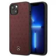 Etui i futerały do telefonów - Mercedes MEHCP13MPSQRE iPhone 13 6,1" czerwony/red hardcase Leather Stars Pattern Mer006961-0 - miniaturka - grafika 1