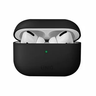Apple UNIQ Etui Uniq Lino AirPods Pro, czarne 8886463672808 - Akcesoria do słuchawek - miniaturka - grafika 1
