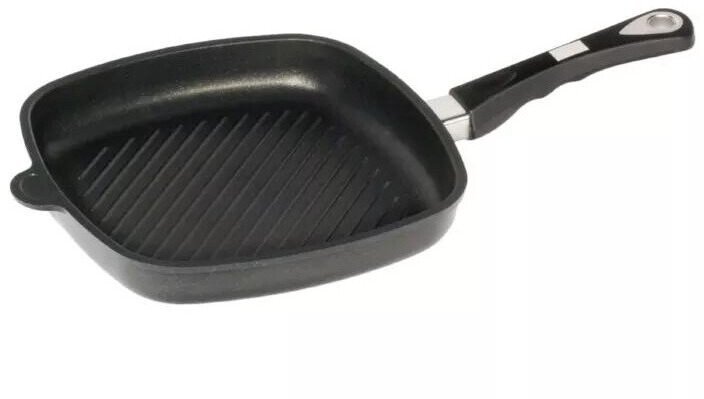 Patelnia AMT-Gastroguss Kwadratowa patelnia grill, 24x24 cm