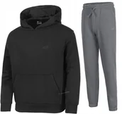 Dresy męskie - 4F OCIEPLANY CHĹOPIÄCY DRES KOMPLET BLUZA KANGURKA SPODNIE / rozm 146 - miniaturka - grafika 1