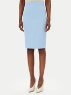Spódnice - Maryley Spódnica ołówkowa 25EB701/43MA Błękitny Regular Fit - miniaturka - grafika 1