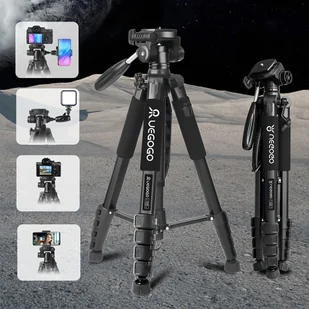 TEMU Profesjonalny Statyw 74-calowy Z Aluminium Z 360° Głowicą Kulkową, Panoramicznym Zdjęciem, Regulowaną Wysokością, Statywem Do Kamery Z Torbą Do - Inne - miniaturka - grafika 1