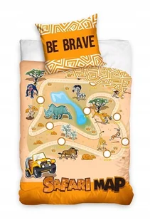 POŚCIEL bawełniana ZWIERZĘTA safari 160x200 sawanna - Pościel dla dzieci - miniaturka - grafika 1