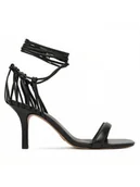 Sandały damskie - Patrizia Pepe Sandały 8X0103/L026-K103 Czarny - miniaturka - grafika 1