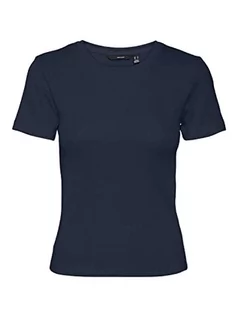 Koszulki i topy damskie - VERO MODA Damska koszulka VMEZRA SS Short TOP JRS T-Shirt, Navy Blazer, S, granatowy blezer, S - grafika 1