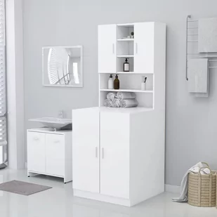 vidaXL Szafka na pralkę biała 71x71,5x91,5 cm 808395 - Szafki łazienkowe - miniaturka - grafika 1