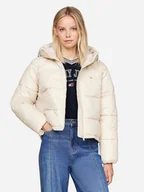 Kurtki damskie - Kurtka zimowa damska krótka Tommy Hilfiger DW0DW18841-ACG L Beżowa (8720637881262) - miniaturka - grafika 1
