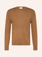Swetry męskie - Calvin Klein Sweter Z Wełny Merino braun - miniaturka - grafika 1