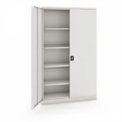 Szafy biurowe - B2B Partner Szafa metalowa dwudrzwiowa, zamek cylindryczny, 1990 x 1200 x 435 mm CY-034-08 - miniaturka - grafika 1