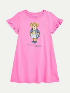 Polo Ralph Lauren Sukienka codzienna 312965157002 Różowy Regular Fit - Sukienki i spódniczki dla dziewczynek - miniaturka - grafika 1