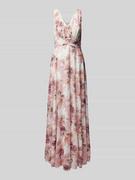 Sukienki - Długa sukienka w kwiatowe wzory - miniaturka - grafika 1