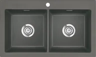 Zlewozmywaki - SystemCeram MERA TWIN LAVA 80 (50620180) - miniaturka - grafika 1