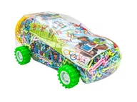 Zabawki interaktywne dla dzieci - Ikonka Ikonka Patyczki Słomki Konstrukcyjne Klocki Edukacyjne ok 1000 Elementów AUTO 9052 - miniaturka - grafika 1