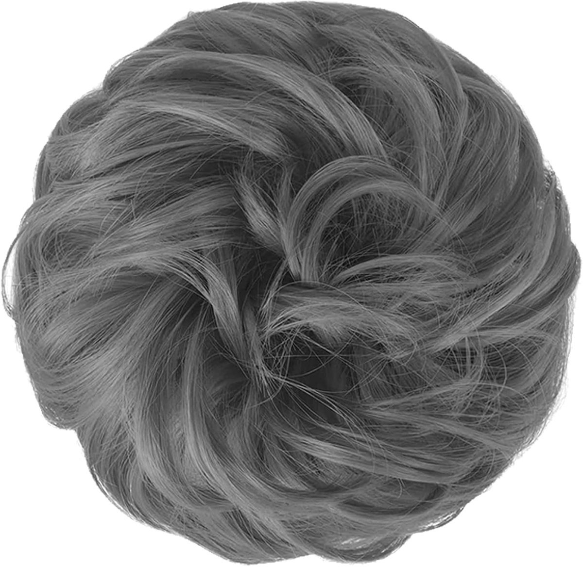 Gumka Do Włosów Z Włosami Treska Messy Bun Doczepiany Kok Szary Siwy