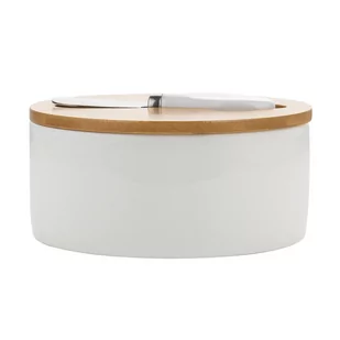 Maselnica z bambusową pokrywką i nożem Florina Adria 16x6 cm - Inne naczynia kuchenne - miniaturka - grafika 2