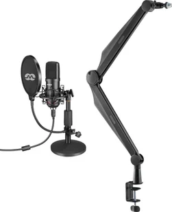 Mikrofon Mozos Mikrofon Mozos USB MKIT-900PRO Gamer + Ramię statyw mikrofonowy czarny 80 cm SB41 - Mikrofony komputerowe - miniaturka - grafika 1