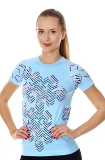 Koszulki sportowe damskie - Koszulka damska Brubeck Running Air SS13250A jasnoniebieski - grafika 1