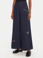 Spodnie damskie - Weekend Max Mara Jeansy Lotus 2525136011 Granatowy Wide Leg - miniaturka - grafika 1