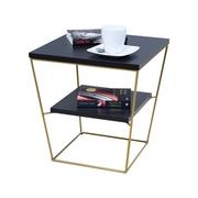 Ławy i stoliki kawowe - Stolik kawowy w stylu glamour czarny - Arakin 3X - miniaturka - grafika 1