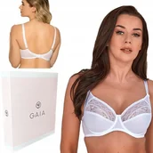 Biustonosze - ﻿Biustonosz miękki koronkowy Gaia 059 biały 75D - miniaturka - grafika 1