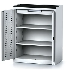 Alfa 3 Szafa warsztatowa MECHANIC, 1170 x 920 x 500 mm, 2 półki, 1 szuflada, szare drzwi 1262687 - Szafy i regały magazynowe - miniaturka - grafika 1