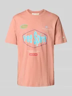 Koszulki męskie - T-shirt z detalami z logo - miniaturka - grafika 1