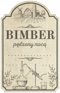 Etykiety Naklejki na BIMBER na butelki - Domowy wyrób alkoholu - miniaturka - grafika 1