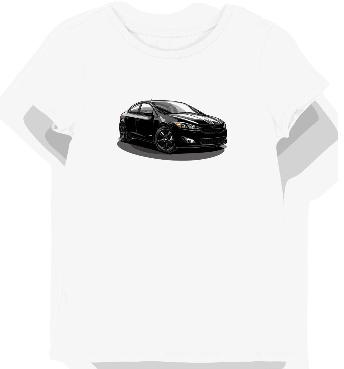 Koszulka damska biała z motywem sportowej klasyki Dodge Dart XXL