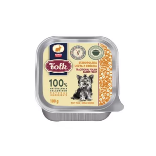Karma mokra dla psa FOLK Mini Staropolska uczta z królika szalka 100 g - Mokra karma dla psów - miniaturka - grafika 1
