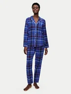 Piżamy damskie - Triumph Piżama Boyfriend 10225075 Niebieski Relaxed Fit - miniaturka - grafika 1