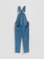 Spodnie damskie - Reserved - Jeansowe ogrodniczki - niebieski - miniaturka - grafika 1