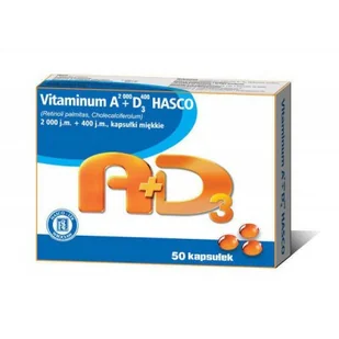 Hasco-Lek Vitaminum A 2 000 + D3 400 x 50 kaps - Witaminy i minerały - miniaturka - grafika 2