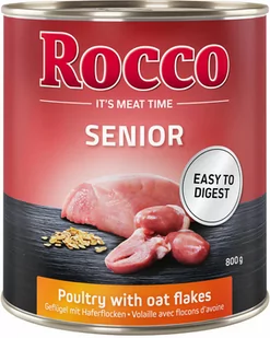 Rocco Senior 24 X 800 G - Drób Z Płatkami Owsianymi - Mokra karma dla psów - miniaturka - grafika 2