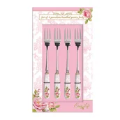 Zestawy sztućców - Zestaw 4 widelczyków Nuova R2S Floral Damask - miniaturka - grafika 1