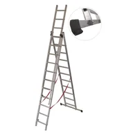 Drabiny - Drabina aluminiowa 3-elementowa Basic 3x6 150kg 165cm - miniaturka - grafika 1
