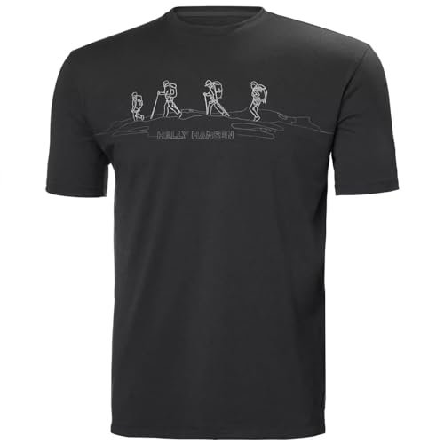 Helly Hansen Męska koszulka z grafiką z recyklingu Skog - hebanowy, S