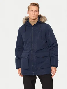 Jack&Jones Parka Construct 12258406 Granatowy Regular Fit - Kurtki męskie - miniaturka - grafika 1