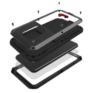 Wodoodporne Etui Love Mei Huawei Mate 20 Lite Szkło Hartowane Mocna Czerń - Etui i futerały do telefonów - miniaturka - grafika 1
