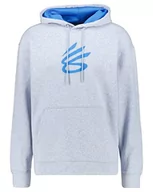 Koszulki i topy damskie - Under Armour Mens Warmup Tops Men's Curry Big Splash Hoodie, Harbor Blue Full Heather, 1374298-465, LG - miniaturka - grafika 1