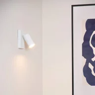 Lampy ścienne - Lucide Kinkiet Clubs, 1-punktowy, biały - miniaturka - grafika 1