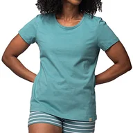 Koszulki i topy damskie - greenjama Damski T-shirt z pojedynczego dżerseju, z certyfikatem GOTS górna część piżamowa, topaz, 38, Topaz, 38 - miniaturka - grafika 1
