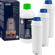 Akcesoria i części do ekspresów do kawy - Mocny DeLonghi Odkamieniacz 500ml 3x Filtr AquaLunga do Ekspresu DeLonghi - miniaturka - grafika 1