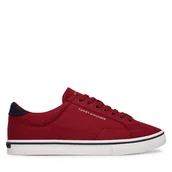 Trampki męskie - Tenisówki Tommy Hilfiger Vulc Core Long Lace FM0FM05688 Bordowy - miniaturka - grafika 1