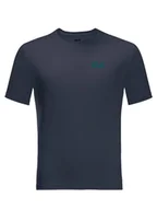 Koszulki sportowe męskie - Jack Wolfskin Koszulka funkcyjna "Tech" w kolorze granatowym - miniaturka - grafika 1