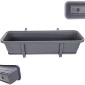 Donice - Skrzynka balkonowa z podstawką i uchwytami Paulin 60cm antracyt - miniaturka - grafika 1