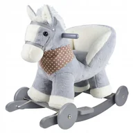 Skoczki dla dzieci - Bujak duży koń na biegunach konik bujany rży galopuje dźwięki jeździk 3w1 - miniaturka - grafika 1